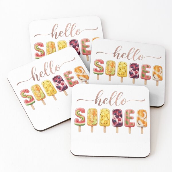 Item preview, Hello Summer Fruit Popsicle Ice Cream Graphic designed and sold by ZENVIRART.
