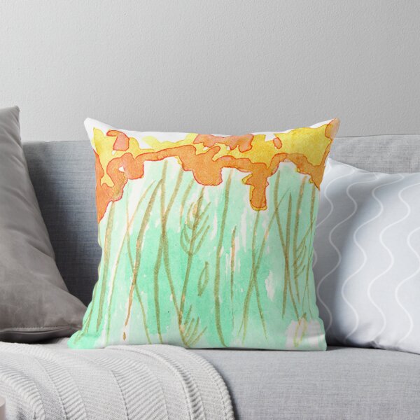 Item preview, Orange Flower Garden Watercolor designed and sold by SillaHoekstra.