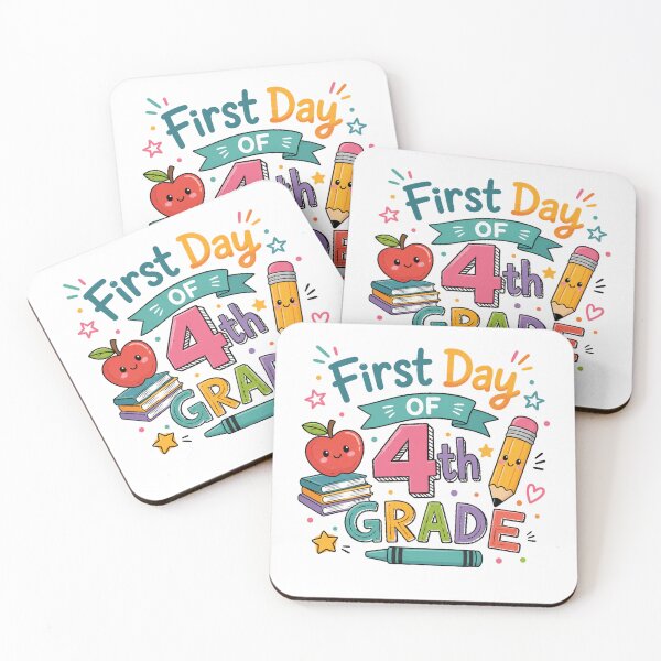 Item preview, Cute Fourth Grade School Supplies Back To School Celebration designed and sold by Moizento.