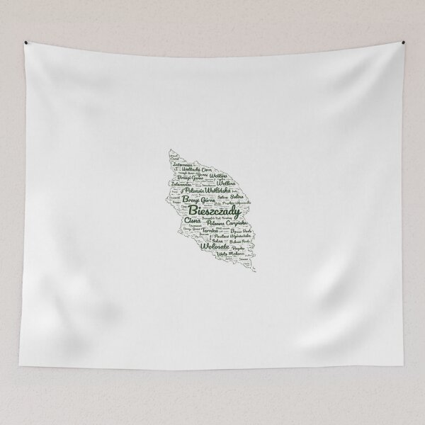 Item preview, Bieszczady Word Art Shapecloud SVG PNG | Polish Mountains Typography Design designed and sold by JMDG Studio.