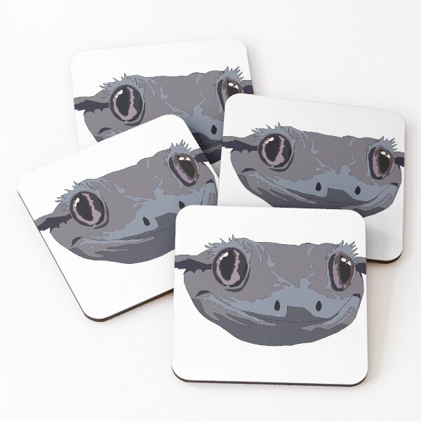 Item preview, Copy of Axanthic crested gecko face designed and sold by LeahcarsArt.