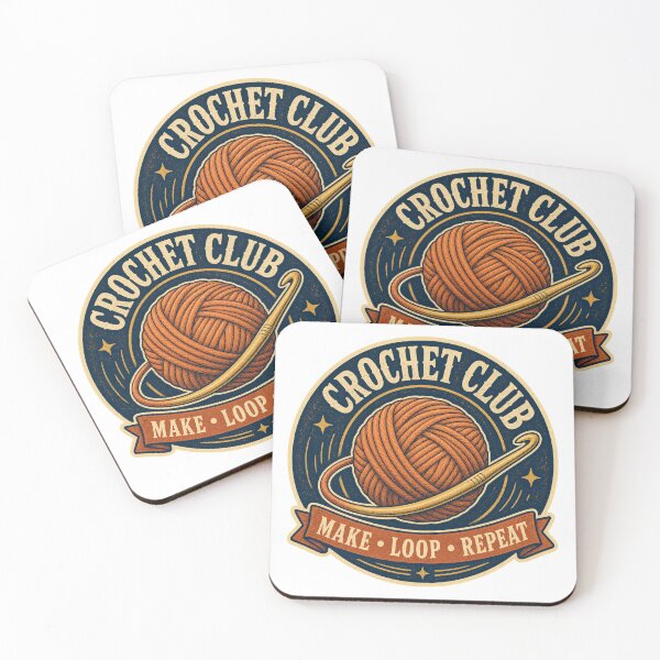 Item preview, Crochet Shirt Vintage Yarn Club Badge designed and sold by Freshloop Studio | Whimsical Vintage Art.