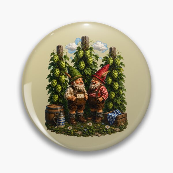 Item preview, Bavarian Garden Gnomes – Funny Hop Garden Dwarfs Illustration designed and sold by Alpine-Ink.