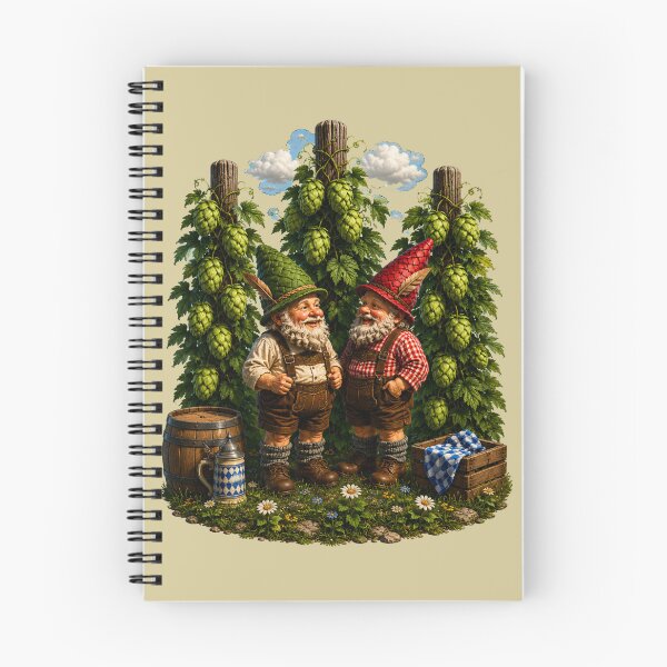 Item preview, Bavarian Garden Gnomes – Funny Hop Garden Dwarfs Illustration designed and sold by Alpine-Ink.