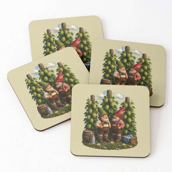 Item preview, Bavarian Garden Gnomes – Funny Hop Garden Dwarfs Illustration designed and sold by Alpine-Ink.
