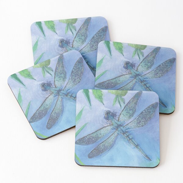 Item preview, Blue Serenity Dragonfly Watercolor designed and sold by GreyGnu.
