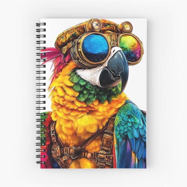 Item preview, Steampunk Parrot With Colorful Feathers And Fantasy Goggles  designed and sold by DEC02.