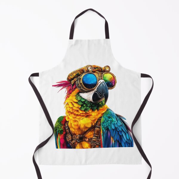 Item preview, Steampunk Parrot With Colorful Feathers And Fantasy Goggles designed and sold by DEC02.