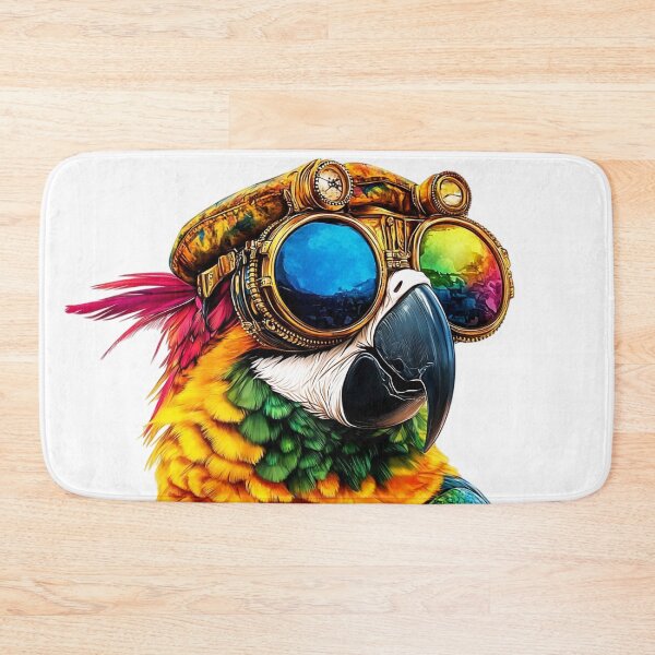 Item preview, Steampunk Parrot With Colorful Feathers And Fantasy Goggles  designed and sold by DEC02.