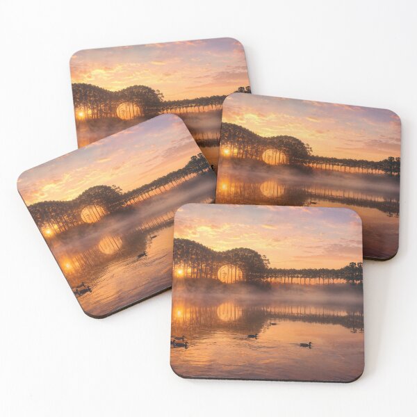 Item preview, Silhoutte of Lake Trees in the Shape of a Guitar designed and sold by Maria Dryfhout.