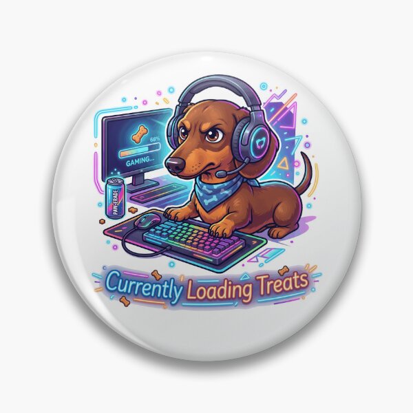 Item preview, Gamer Dachshund Currently Loading Treats Funny Design designed and sold by jgoteiner.