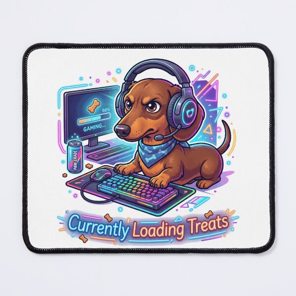 Item preview, Gamer Dachshund Currently Loading Treats Funny Design designed and sold by jgoteiner.