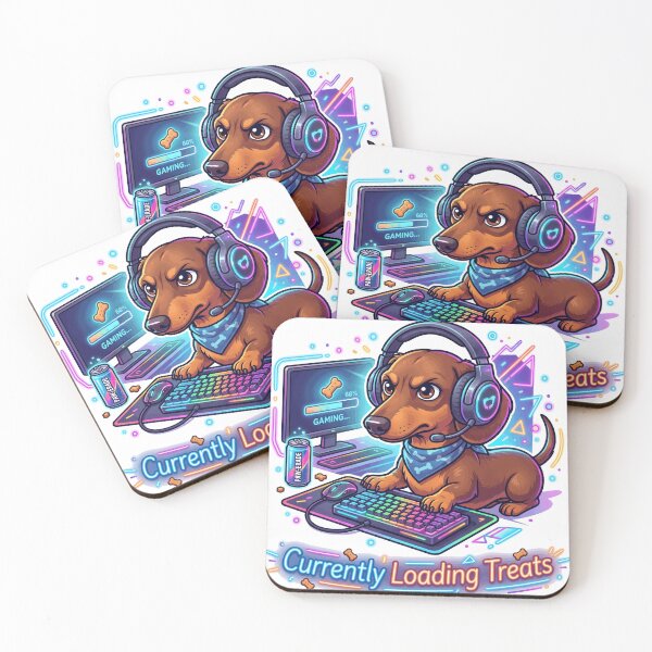 Item preview, Gamer Dachshund Currently Loading Treats Funny Design designed and sold by jgoteiner.