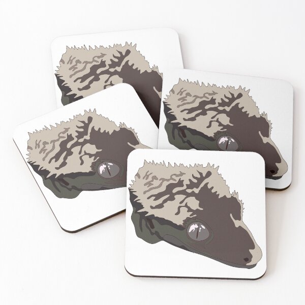 Item preview, Copy of Copy of Axanthic crested gecko face designed and sold by LeahcarsArt.