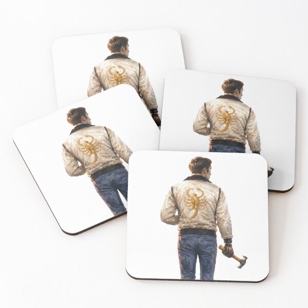 Item preview, Drive Minimalist Scorpion Jacket – Faceless Neo-Noir Watercolor Art designed and sold by stillnoir.