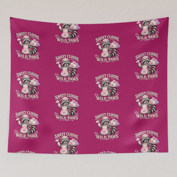 Item preview, Adorable Raccoon Baker in a Sweet Zefir Wonderland designed and sold by Kolibra.