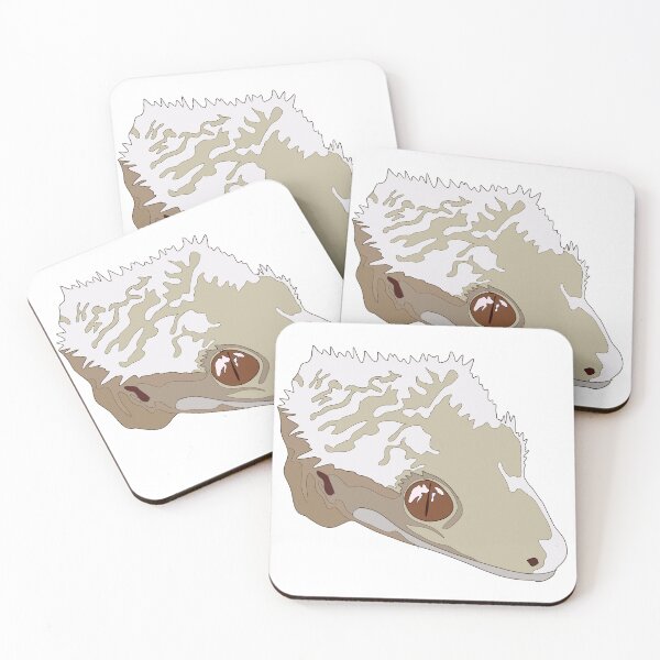 Item preview, Copy of Copy of Copy of Axanthic crested gecko face designed and sold by LeahcarsArt.