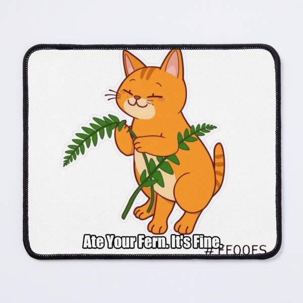 Item preview, Orange Cat - Ate Your Fern Its Fine - Funny Orange Cat Gift designed and sold by pawdrops.