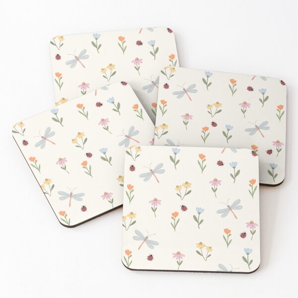 Item preview, Hand-Drawn Dragonfly Meadow Pattern designed and sold by WEBiC-ART Creative Studio.
