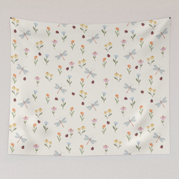 Item preview, Hand-Drawn Dragonfly Meadow Pattern designed and sold by WEBiC-ART Creative Studio.