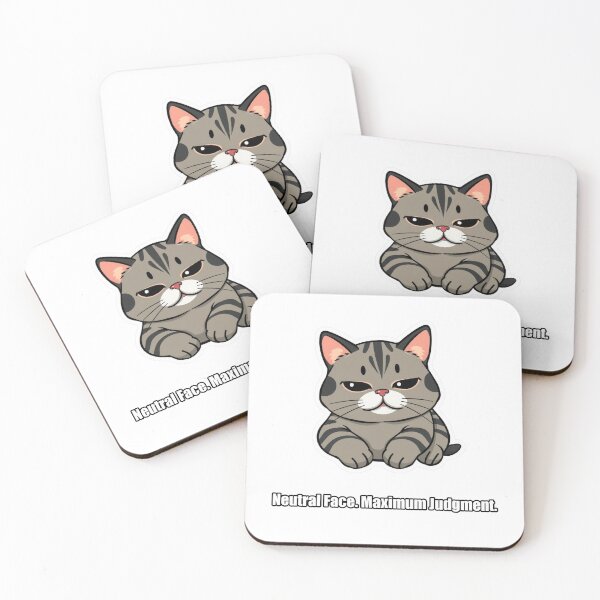 Aperçu de l'œuvre British Shorthair - Neutral Face Maximum Judgment - Funny Cat Gift créée et vendue par pawdrops.