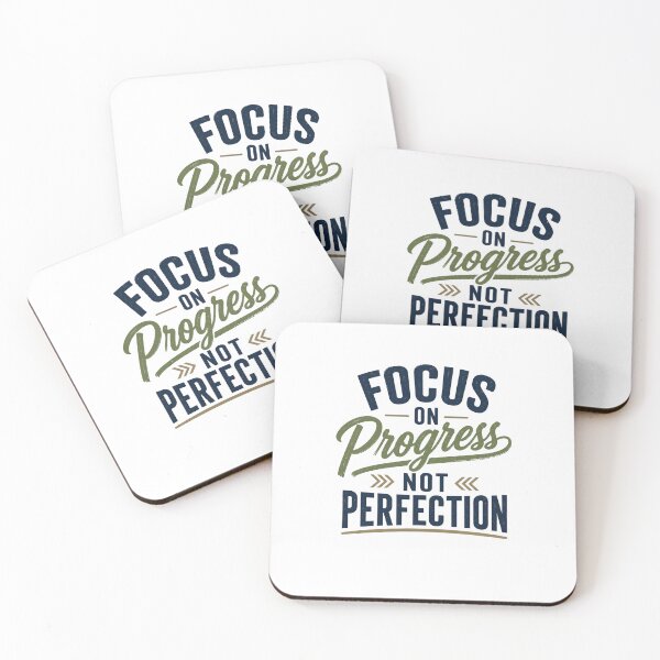 Item preview, Focus on progress not perfection designed and sold by DailyQuestPrint.