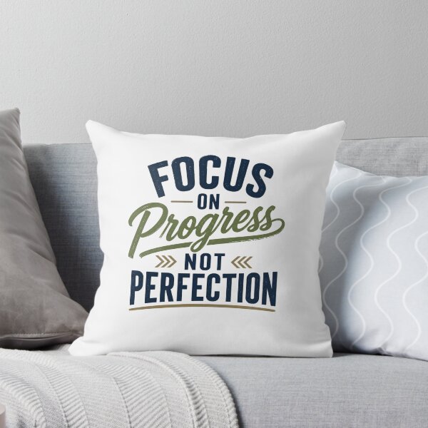 Item preview, Focus on progress not perfection designed and sold by DailyQuestPrint.