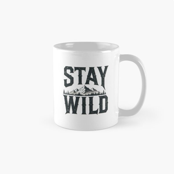 Item preview, Stay Wild - Outdoorsy Minimalist Nature T-Shirt designed and sold by Aliplus+.