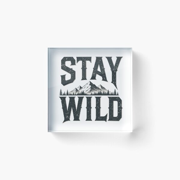Item preview, Stay Wild - Outdoorsy Minimalist Nature T-Shirt designed and sold by Aliplus+.