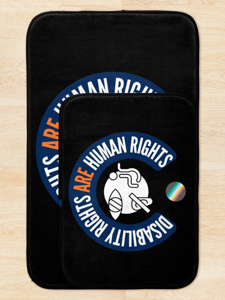 Thumbnail 5 of 6, Bath Mat, Disability Rights Are Human Rights designed and sold by ByPawel.