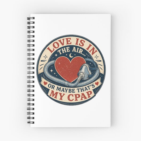 Item preview, Love Is in the Air or Maybe That's My CPAP Funny Design | Retro CPAP Badge | Sleep Apnea Humor | Still Got It Collection designed and sold by SoulThread Studio.
