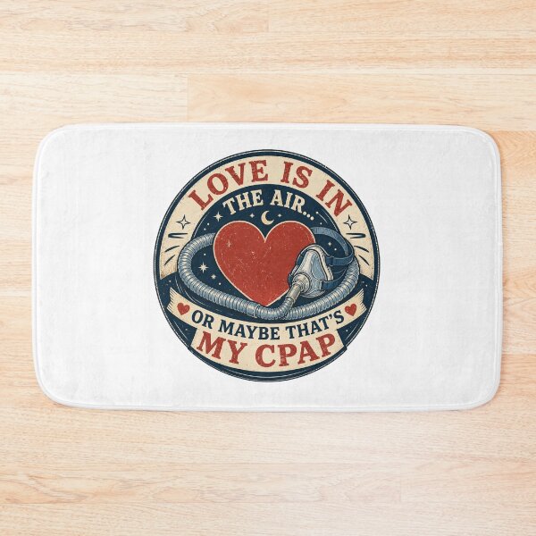 Item preview, Love Is in the Air or Maybe That's My CPAP Funny Design | Retro CPAP Badge | Sleep Apnea Humor | Still Got It Collection designed and sold by SoulThread Studio.