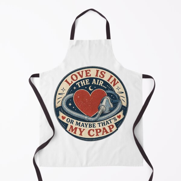 Item preview, Love Is in the Air or Maybe That's My CPAP Funny Design | Retro CPAP Badge | Sleep Apnea Humor | Still Got It Collection designed and sold by SoulThread Studio.