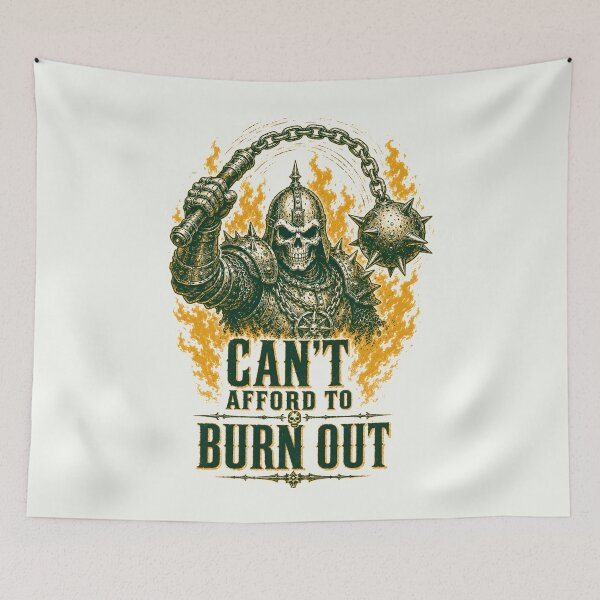 Item preview, Can’t Afford to Burn Out Skeleton Warrior designed and sold by Victor Shadehorn.