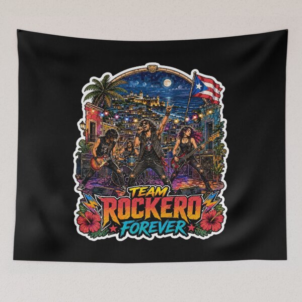 Item preview, Team Rockero Forever Puerto Rico Rock Band designed and sold by No Limits T-Shirts.