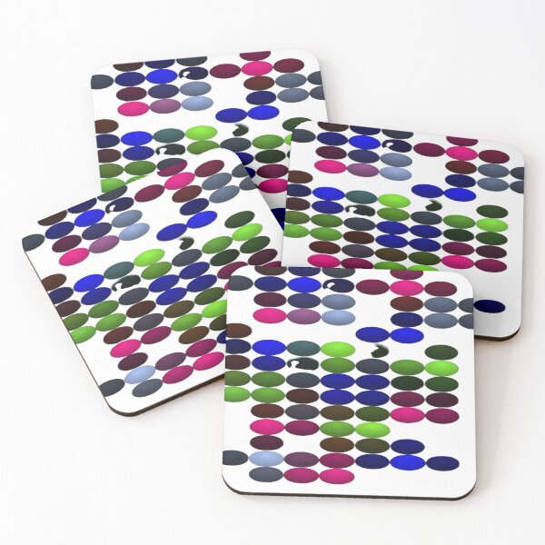 Item preview, The Chromatic Symphony of Circles, Geometric Pattern of Coloured Circles - Multicolored Abstract Design with Blue, Green, Pink and Dark Circles designed and sold by RAYBIL.
