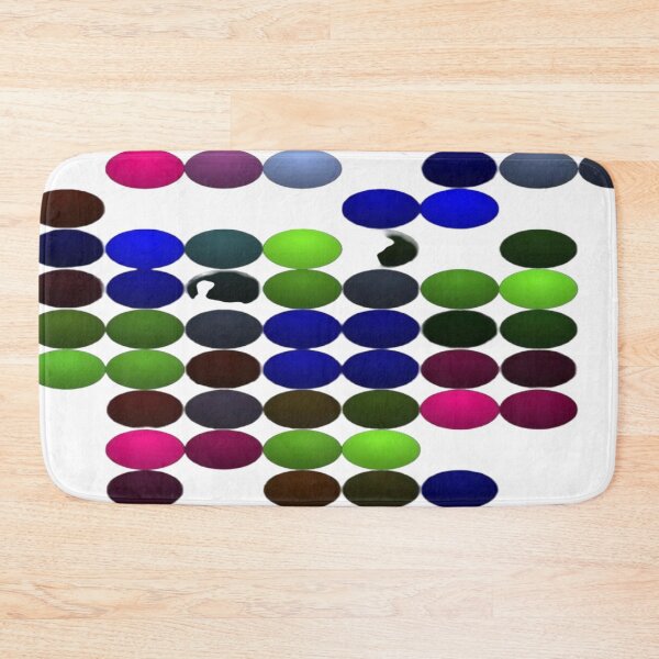 Item preview, The Chromatic Symphony of Circles, Geometric Pattern of Coloured Circles - Multicolored Abstract Design with Blue, Green, Pink and Dark Circles designed and sold by RAYBIL.