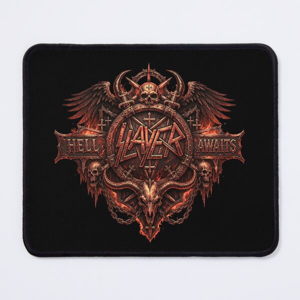 Item preview, Slayer Gothic Skull Heavy Metal Crest Shirt designed and sold by DeimosArtIntl.