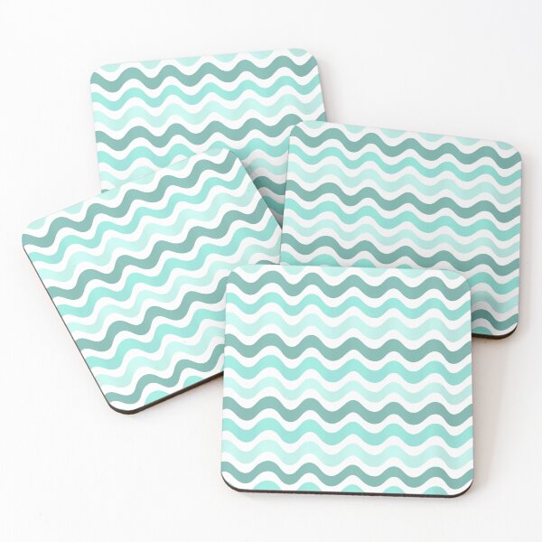 Item preview, 3D Abstract wavy stripe patterns-Green shade  designed and sold by Pattern Petals.