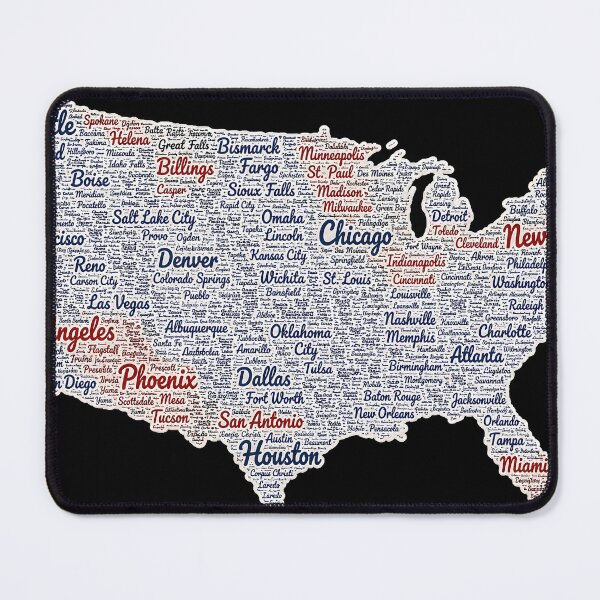 Item preview, USA Map Word Art | United States Cities Typography SVG PNG designed and sold by JMDG Studio.