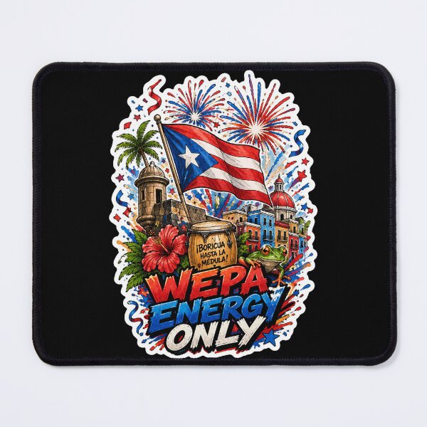 Item preview, Wepa Energy Only Boricua Puerto Rico Flag Coqui designed and sold by No Limits T-Shirts.