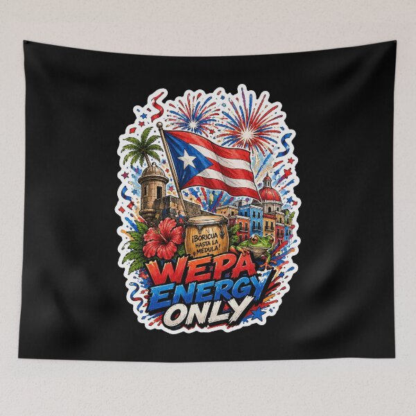 Item preview, Wepa Energy Only Boricua Puerto Rico Flag Coqui designed and sold by No Limits T-Shirts.