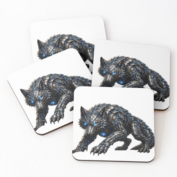 Item preview, Steel Wolf V6 Masterpiece | Ultimate Mechanical Wolf | Premium Cyber Beast Art designed and sold by SteelCoat Studio.