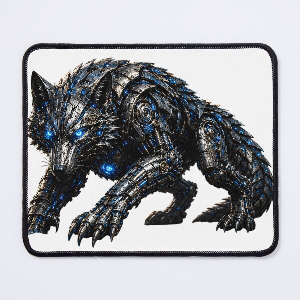 Item preview, Steel Wolf V6 Masterpiece | Ultimate Mechanical Wolf | Premium Cyber Beast Art designed and sold by SteelCoat Studio.