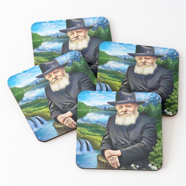 Item preview, Rebe de Lubavitch - Retrato del Rebe de Lubavitch en un paisaje relajante - Colección de Naturaleza de Chabad designed and sold by Greenwald Gallery.