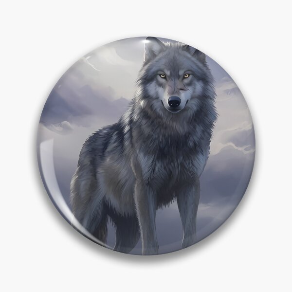 Item preview, Mystic Wolf Under Stormy Sky | Digital Wildlife Art designed and sold by RkskArt.
