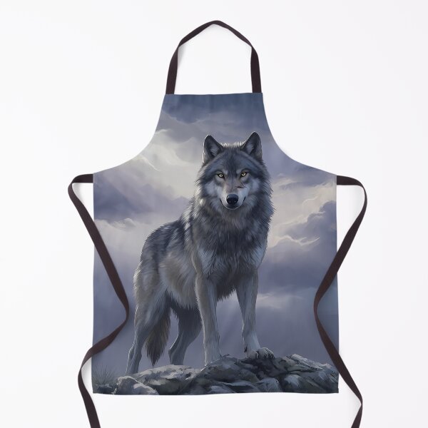 Item preview, Mystic Wolf Under Stormy Sky | Digital Wildlife Art designed and sold by RkskArt.
