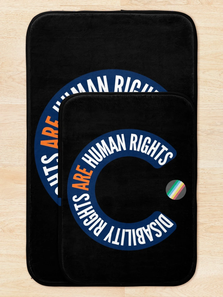 Thumbnail 5 of 6, Bath Mat, Disability Rights Are Human Rights designed and sold by ByPawel.