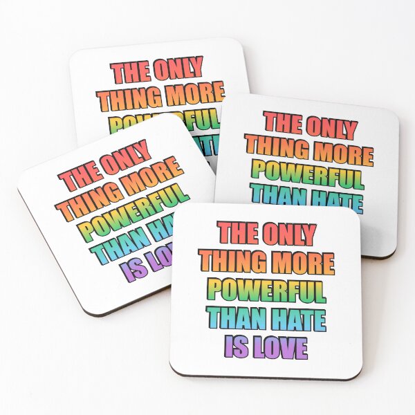 Item preview, The Only Thing More Powerful Than Hate Is Love - LGBT Pride designed and sold by Inspirationmotivation.