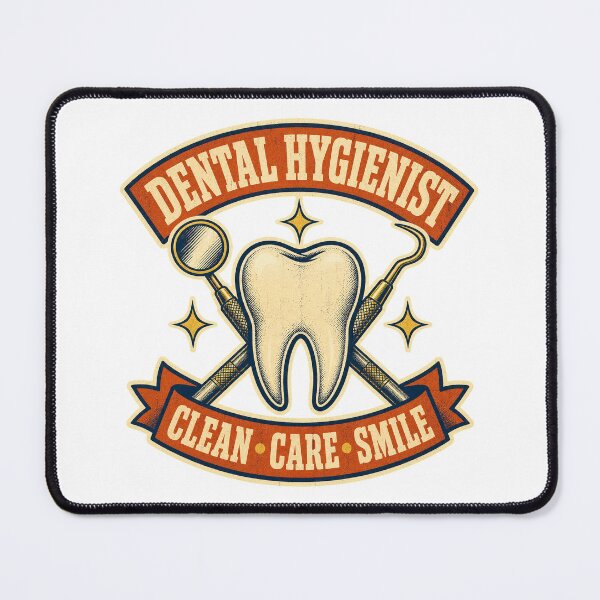 Item preview, Dental Hygienist Shirt Vintage Tooth Badge designed and sold by Freshloop Studio | Whimsical Vintage Art.